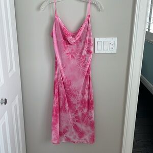 Tie dye slip dress